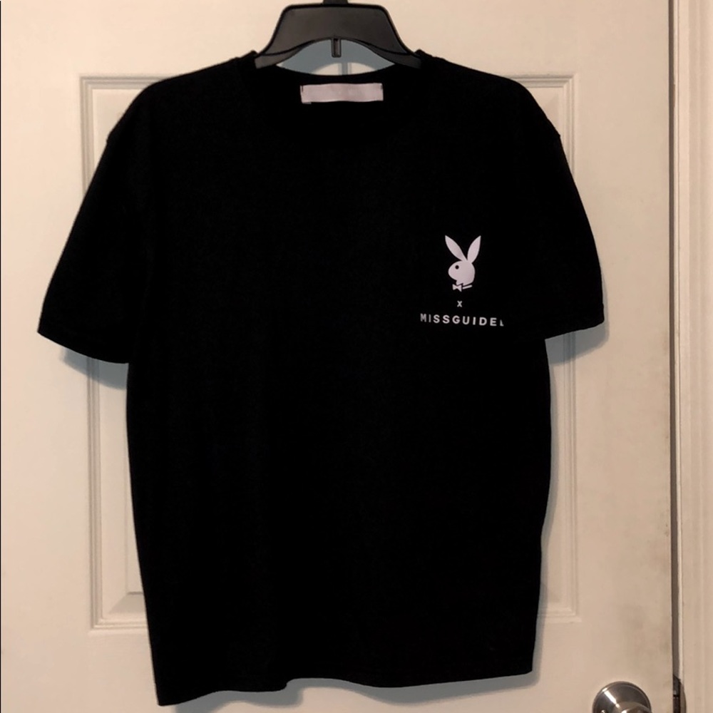 Playboy X Missguided Black T-Shirt